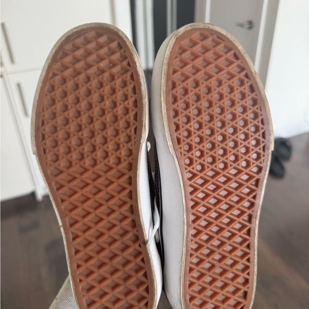 Vans Classic Black and White Canvas Sneakers - Picture 2 of 3